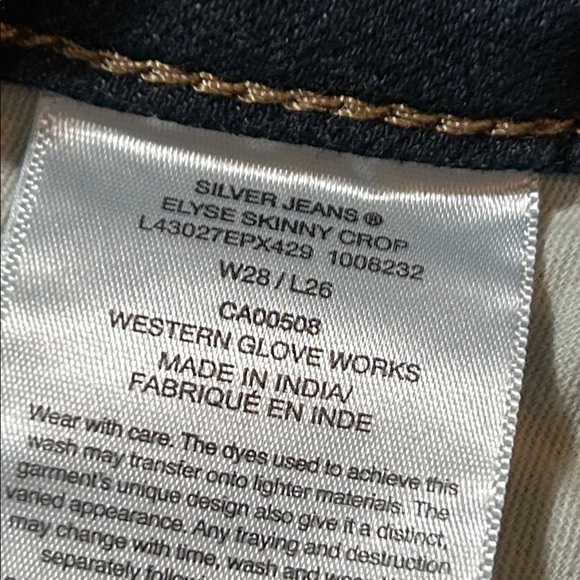 Silver Elyse Skinny Crop Jeans - Picture 4 of 7